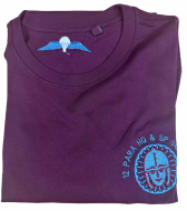 12 Para Squadron, T Shirt, Maroon, Emblem & rear wings