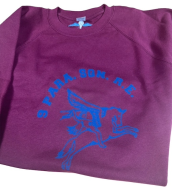 9 Para Squadron SweatShirt, Maroon, Large Logo, rear neck wings