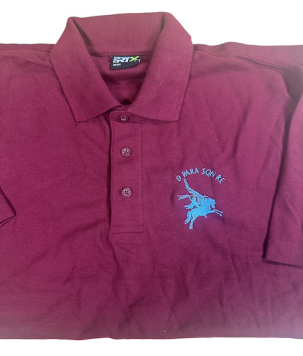 9 Para Squadron, Polo Shirt, Maroon, Pegasus Emblem.
