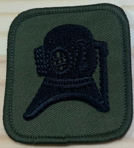RE Diving Badge, Black on Green DW