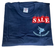 T Shirt, Blue, Cotton, AEA Breast Pegasus logo